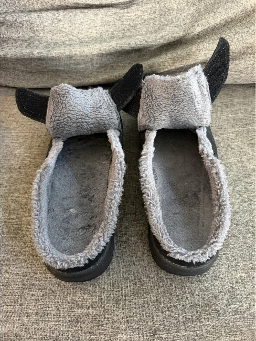 Orthofeet Asheville Mens Size 10 Wide Black Suede Orthopedic Clog Slippers